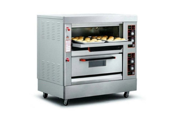double deck commercial gas oven